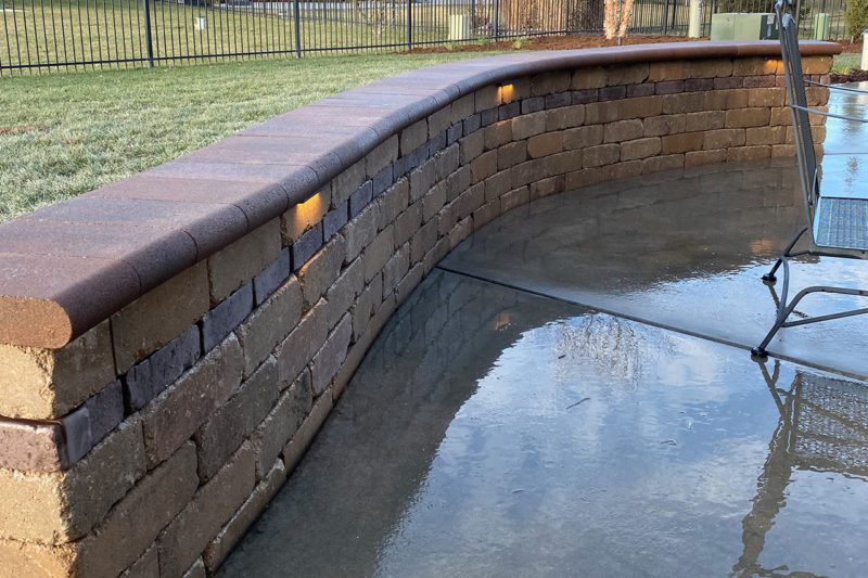 Hardscaping Bench With Lights