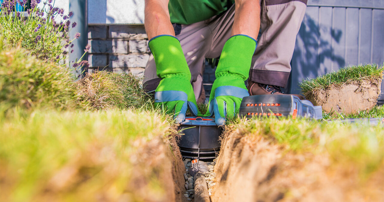 Man Winterizing Sprinklers In Wichita Ks