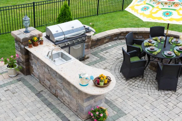 Outdoor Kitchen On Paver Patio Outdoor Kitchen On Paver Patio